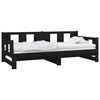 vidaXL Pull-out Day Bed without Mattress Black 2x(80x200) cm