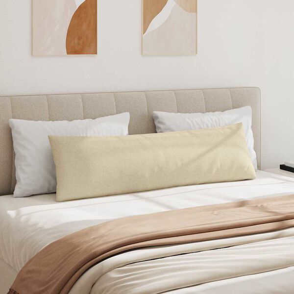 vidaXL Sofa Pillows 2 pcs Cream 145 x 40 cm Fabric