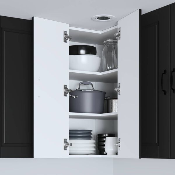 vidaXL Kitchen Cabinet with Door Black 57 x 57 x 80 cm Engineered Wood