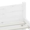 vidaXL Bed Frame without Mattress White Solid Wood 90x190 cm Single Single