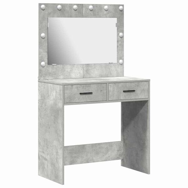 vidaXL Dressing Table Concrete grey 78.5 x 41 x 135 cm Engineered wood