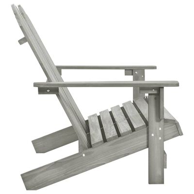 vidaXL 2-Seater Garden Adirondack Chair Solid Fir Wood Grey