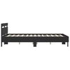 vidaXL Bed Frame without Mattress Black 150x200 cm King Size