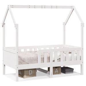 vidaXL Kids' House Bed Frame White 70x140 cm Solid Wood Pine