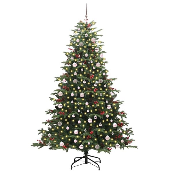 vidaXL Artificial Christmas Tree with 300 LEDs with Stand Green 240 cm