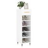 vidaXL Shoe Cabinet High Gloss White 30x35x105 cm Engineered Wood