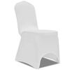 vidaXL Chair Cover Stretch White 18 pcs