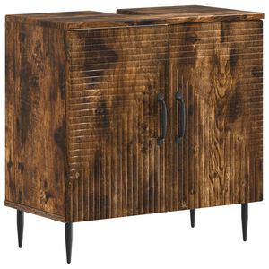 vidaXL Bathroom Sink Cabinet HAARLEM Smoked Oak 59.5 x 31.5x 59 cm