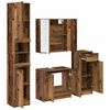 vidaXL Bathroom Furniture Set with Door 4 pcs Old Wood Engineered Wood