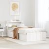 vidaXL Bed Frame with Headboard White 75x190 cm Small Single Solid Wood Pine