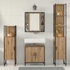 vidaXL Bathroom Furniture Set with Shelf 4 pcs Brown Engineered wood