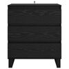 vidaXL Sideboard with Drawer Black Oak 60 x 35 x 70 cm Engineered Wood