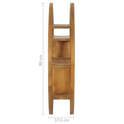 vidaXL Yin Yang Wall Shelf 80x17.5x80 cm Solid Teak Wood