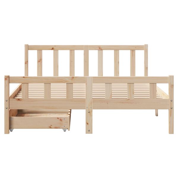 vidaXL Bed Frame without Mattress 160x200 cm Solid Wood Pine