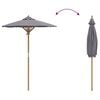 vidaXL Garden Parasol Dark grey 150 x 150 x 210 cm Bamboo