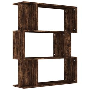 vidaXL Book Cabinet/Room Divider Smoked Oak 80x24x96cm Engineered Wood