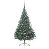 vidaXL Artificial Pre-lit Christmas Tree Green 180 cm PVC