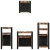 vidaXL Bathroom Furniture Set with Shelf 4 pcs Brown Solid Mango Wood