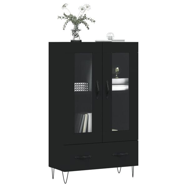 vidaXL Highboard Black 69.5x31x115 cm Engineered Wood