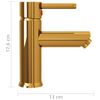 vidaXL Bathroom Basin Faucet Gold 130x176 mm