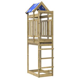 vidaXL Play Tower Brown 52.5 x 85 x 239 cm Solid Impregnated Wood