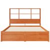 vidaXL Bed Frame with Storage Headboard Wax Brown 140 x 190 cm