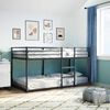 vidaXL Bunk Bed without Mattress Black 100x200 cm Steel
