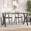 vidaXL Dining Table Y-Frame 140x80x75 cm Solid Wood Pine and Steel