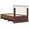vidaXL Bed Frame with Headboard Brown Oak 80 x 200 cm Engineered Wood