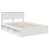 vidaXL Bed Frame with Headboard White 140 x 200 cm Engineered wood