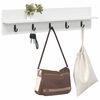 vidaXL Wall-Mounted Coat Rack White 80 x 10.5 x 18 cm Engineered wood