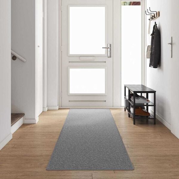 vidaXL Carpet Runner Light Grey 80 x 500 cm 100% Polypropylene
