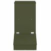 vidaXL Pig Feeder Olive Green 55 x 38 x 76 cm Cold-Rolled Steel