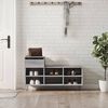 vidaXL Shoe Cabinet Grey Sonoma 102x36x60 cm Engineered Wood