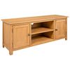 vidaXL TV Cabinet 110x35x44 cm Solid Oak Wood