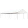 vidaXL Gazebo with Roof White 15.61x4.08x3.22 m Polyethylene