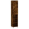 vidaXL Highboard Smoked Oak 34.5x34x180 cm Engineered Wood