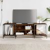 vidaXL TV Cabinet Smoked Oak 153x37x50 cm Engineered Wood