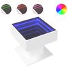 vidaXL Coffee Table with LED White 50x50x45 cm Engineered Wood