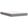 vidaXL Box Spring Bed with Mattress Taupe 140x200 cm Fabric