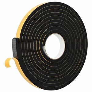 vidaXL Self-adhesive Foam Tape 10 pcs Black 15mm x 5m CR Foam