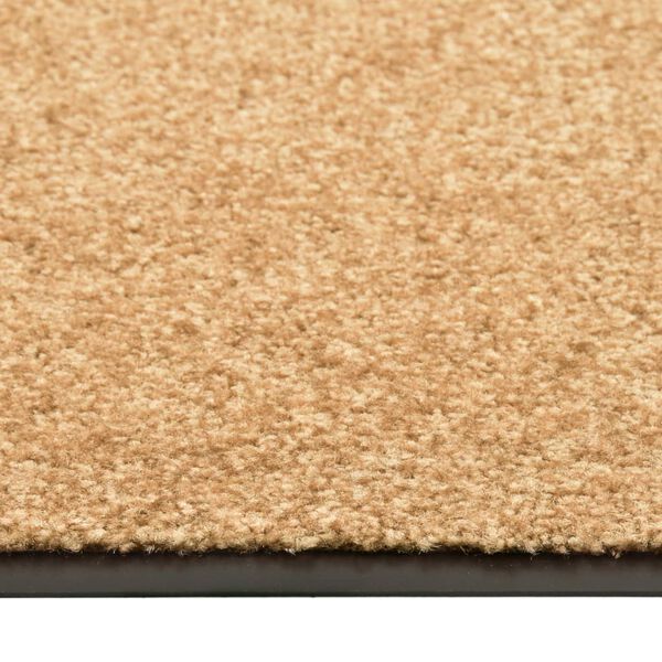 vidaXL Doormat Washable Cream 60x180 cm