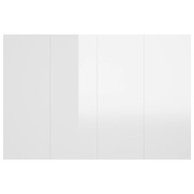vidaXL Bed Headboard High Gloss White 120x1.5x80 cm Engineered Wood