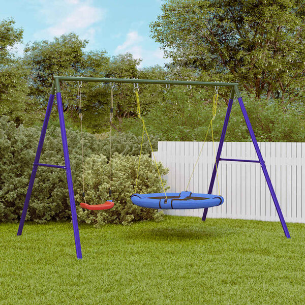 vidaXL Outdoor Swing Set with Swing and Saucer Swing
