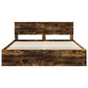 vidaXL Bed Frame Smoked Oak 200 x 200 cm Engineered wood