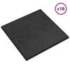 vidaXL Fall Protection Tiles 18 pcs Rubber 50x50x3 cm Black
