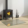 vidaXL Fireplace Glass Plate Rectangular 80x60 cm