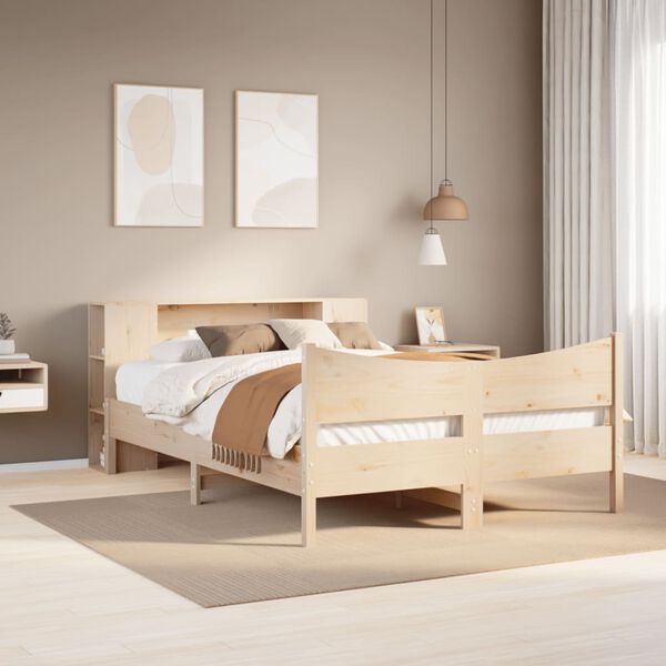 vidaXL Bed Frame without Mattress 120x190 cm Small Double Solid Wood Pine