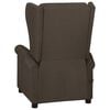 vidaXL Recliner Chair Dark Brown Fabric