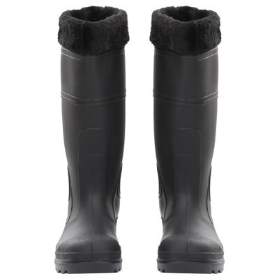 vidaXL Rian Boots with Removable Socks Black Size 40 PVC